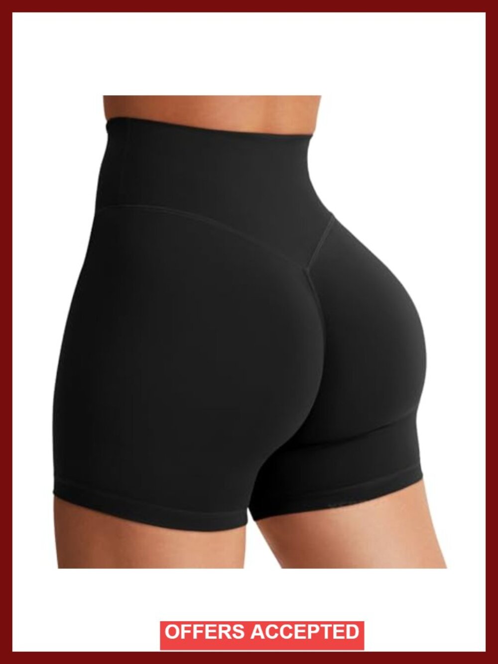 High Waist Biker Shorts 3.6/4.5/6" Tummy Control Scrunch Workout Yoga